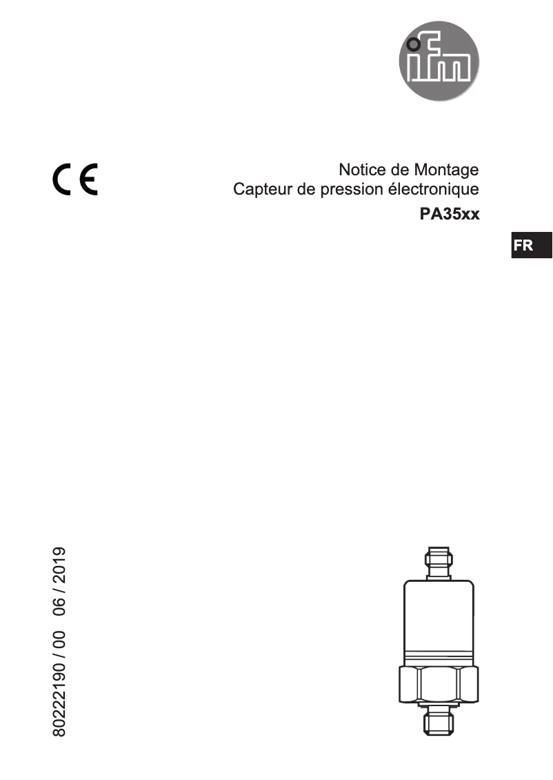 Page n°1 - Manuel utilisateur IFM PA3589