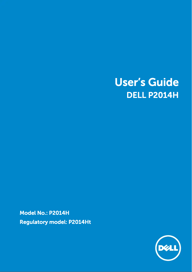 Page 1 de la notice Manuel utilisateur Dell Professional P2014H