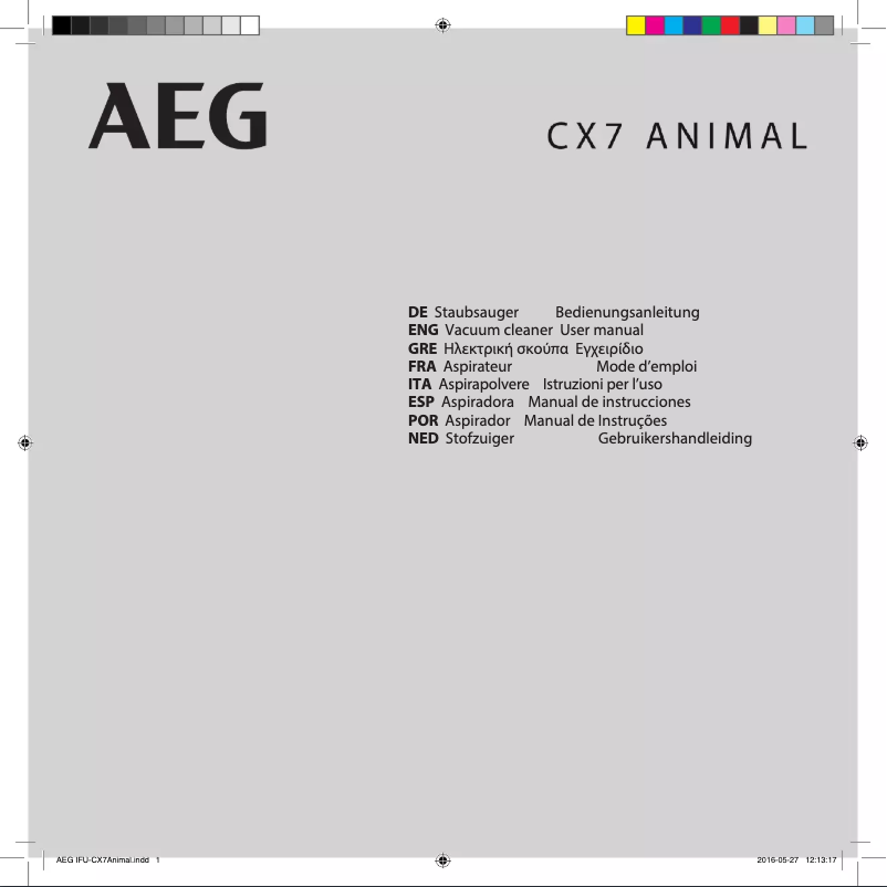 Page n°1 - Manuel utilisateur AEG CX7 Animal