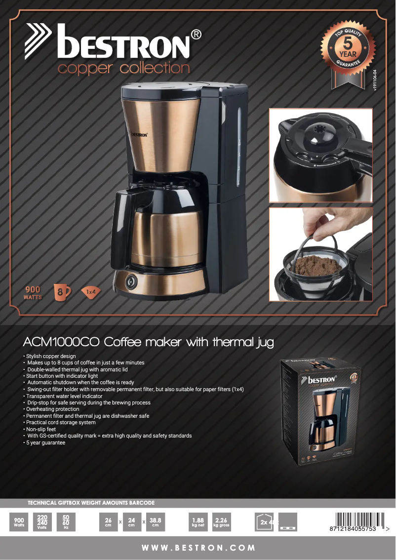 Image de la première page du manuel de l'appareil ACM1000CO