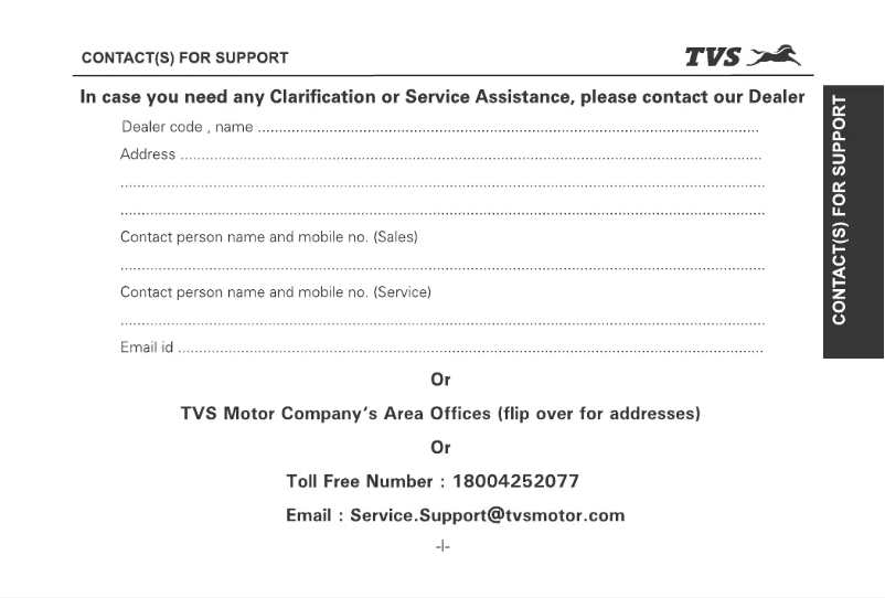 Page 1 de la notice Manuel utilisateur TVS Sport (2015)
