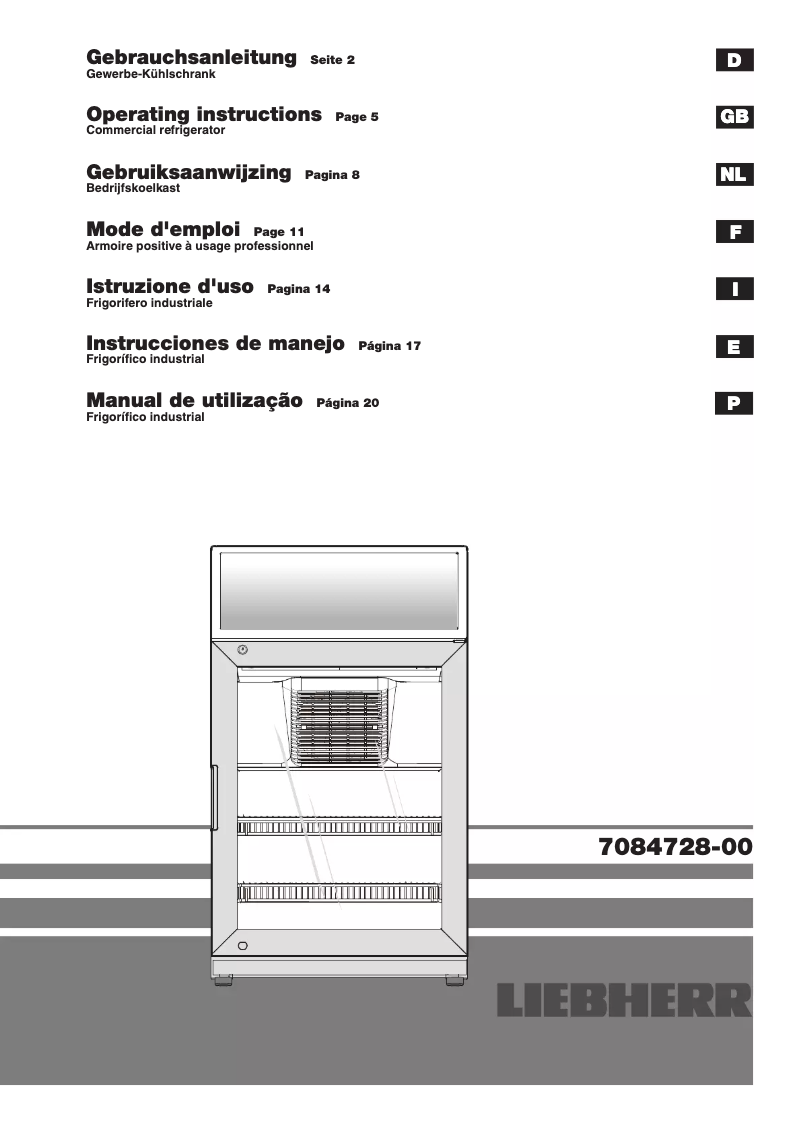 Page n°1 - Manuel utilisateur Liebherr BCDv 1003