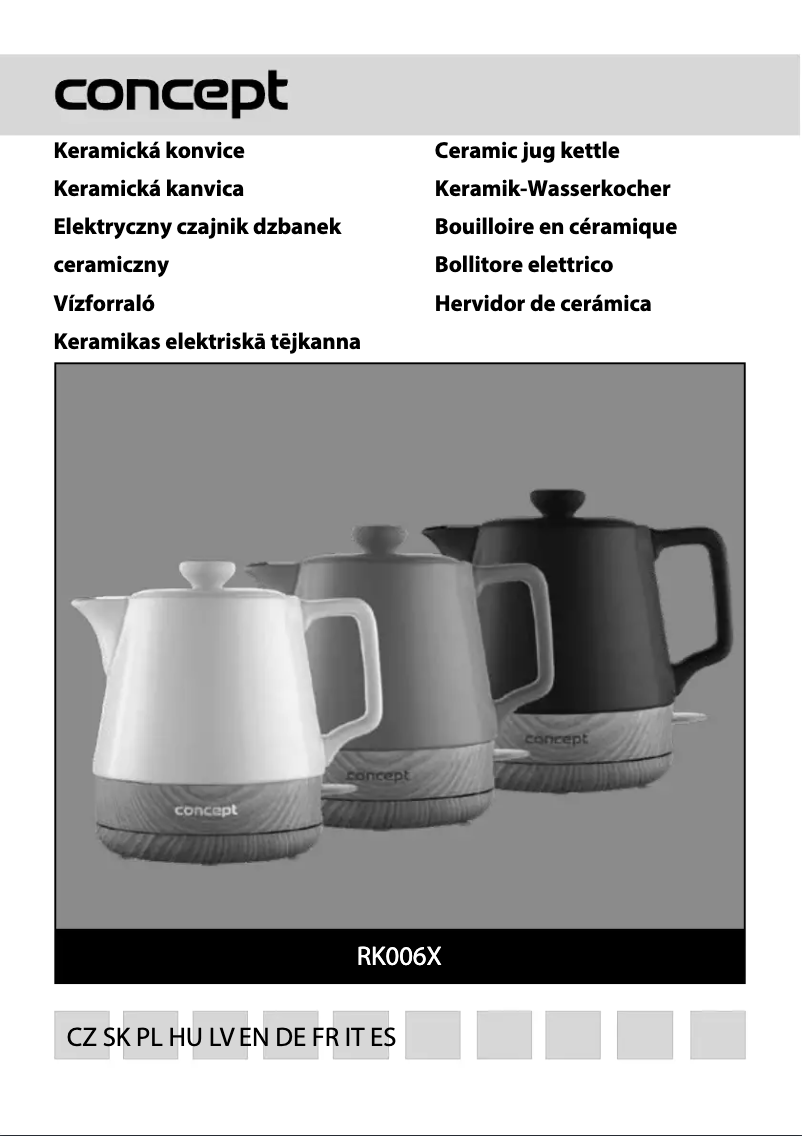 Page 1 de la notice Manuel utilisateur Concept RK0061