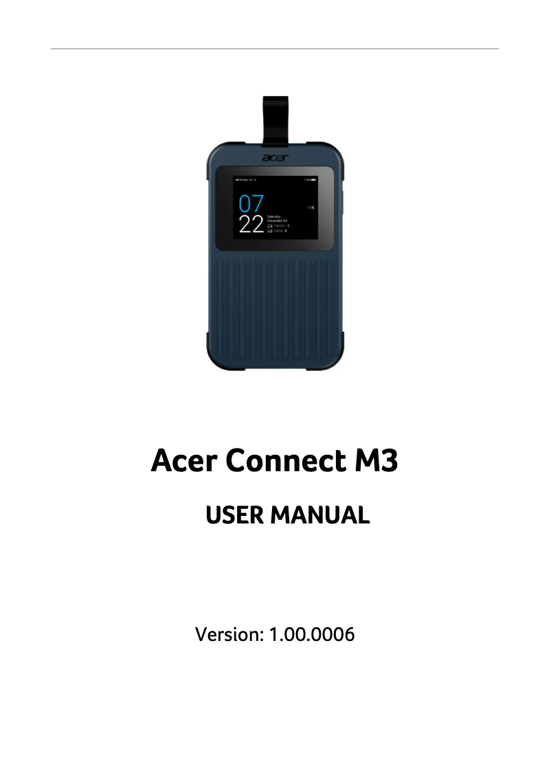 Página 1 del manual Manual de usuario Acer Connect M3