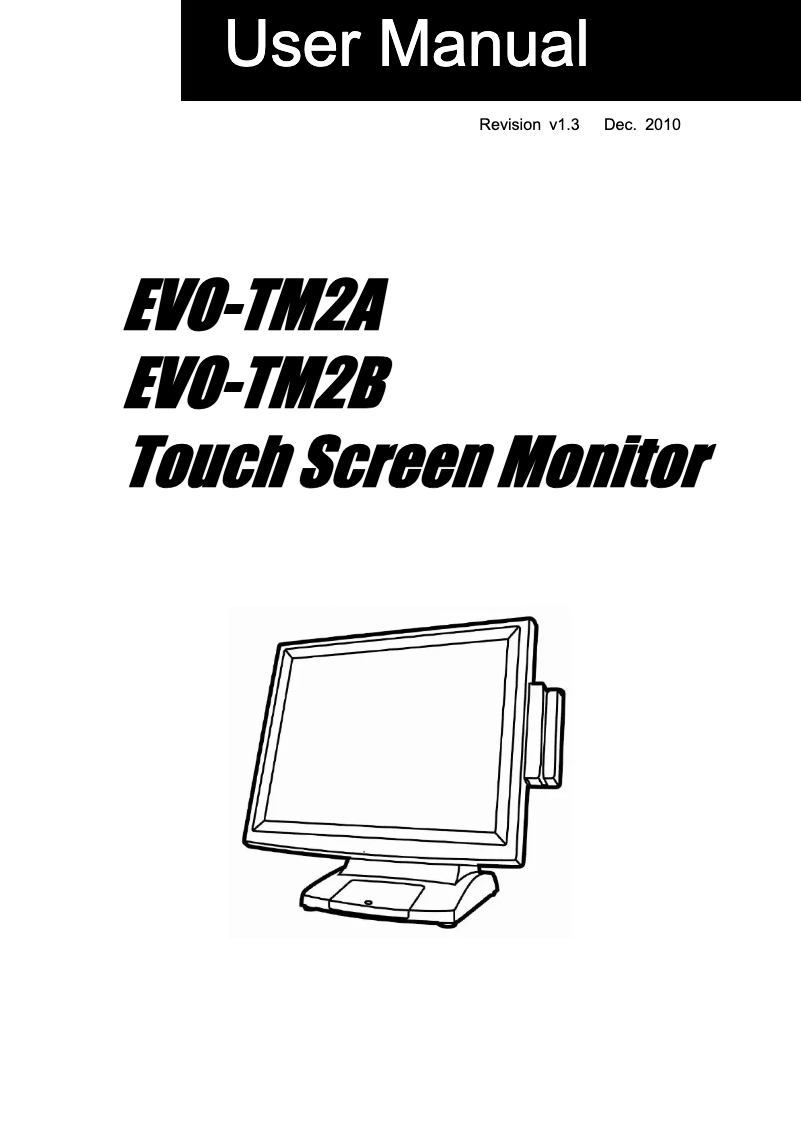 Imagen de la primera página del manual del dispositivo EVO-TM2B