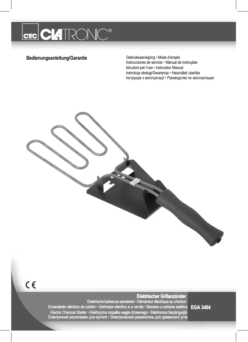 Page n°1 - Manuel utilisateur Clatronic EGA 3404