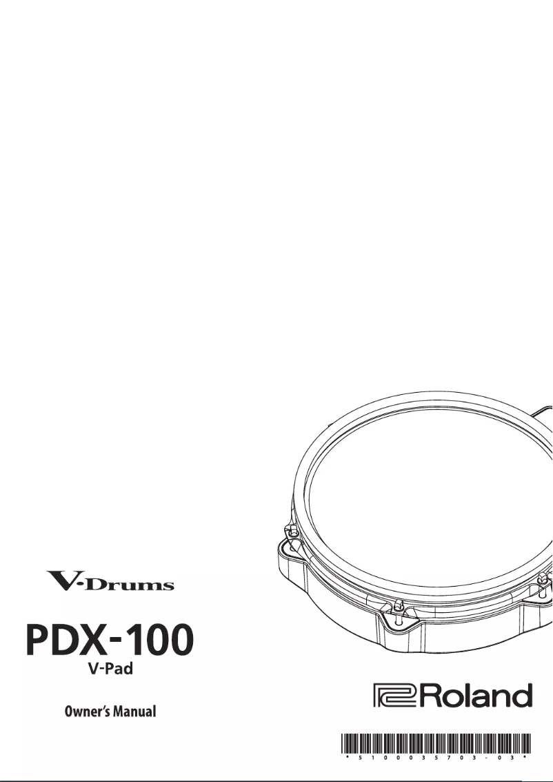 Page n°1 - Manuel utilisateur Roland PDX-100