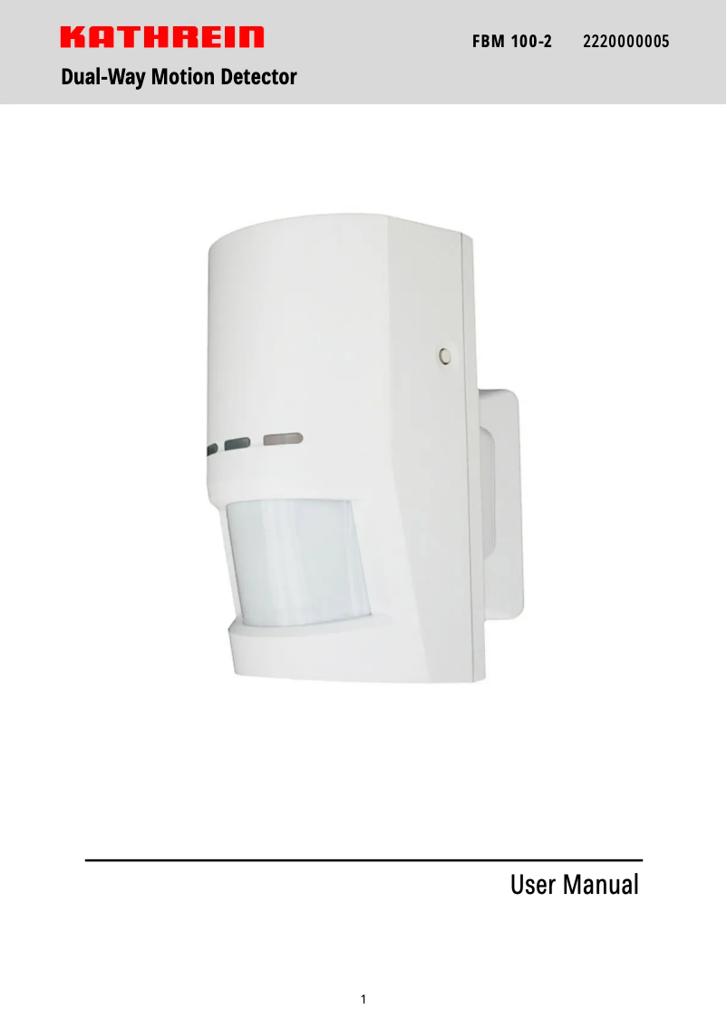 Image de la première page du manuel de l'appareil FBM 100-2