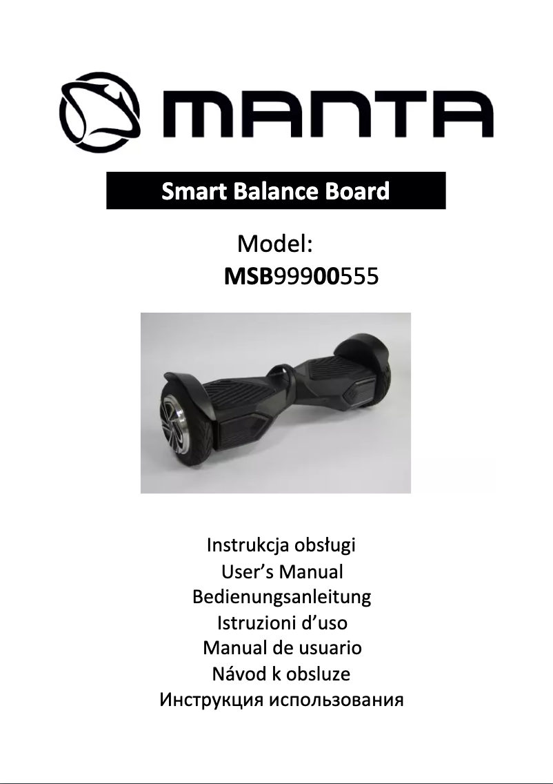 Page n°1 - Manuel utilisateur Manta MSB9005