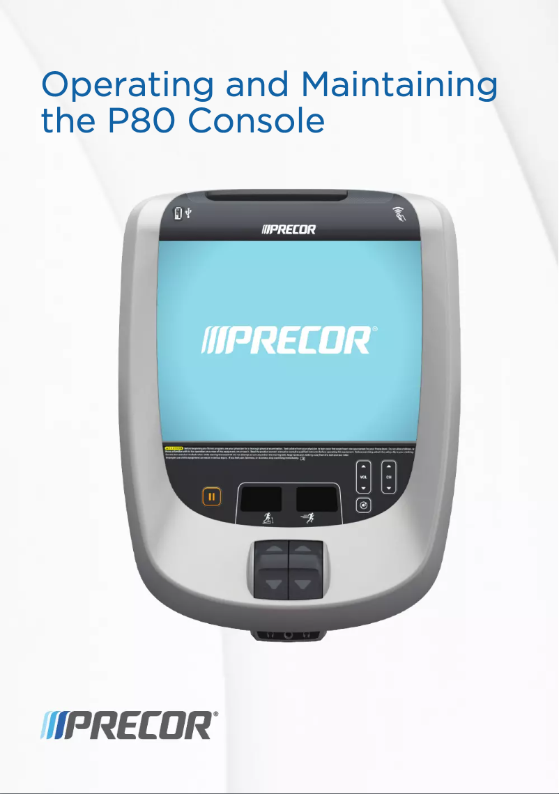 Page 1 de la notice Manuel utilisateur Precor RBK 885