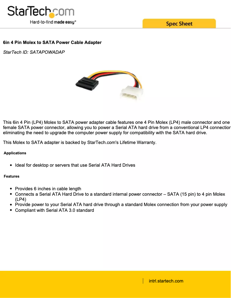 Image de la première page du manuel de l'appareil SATAPOWADAP