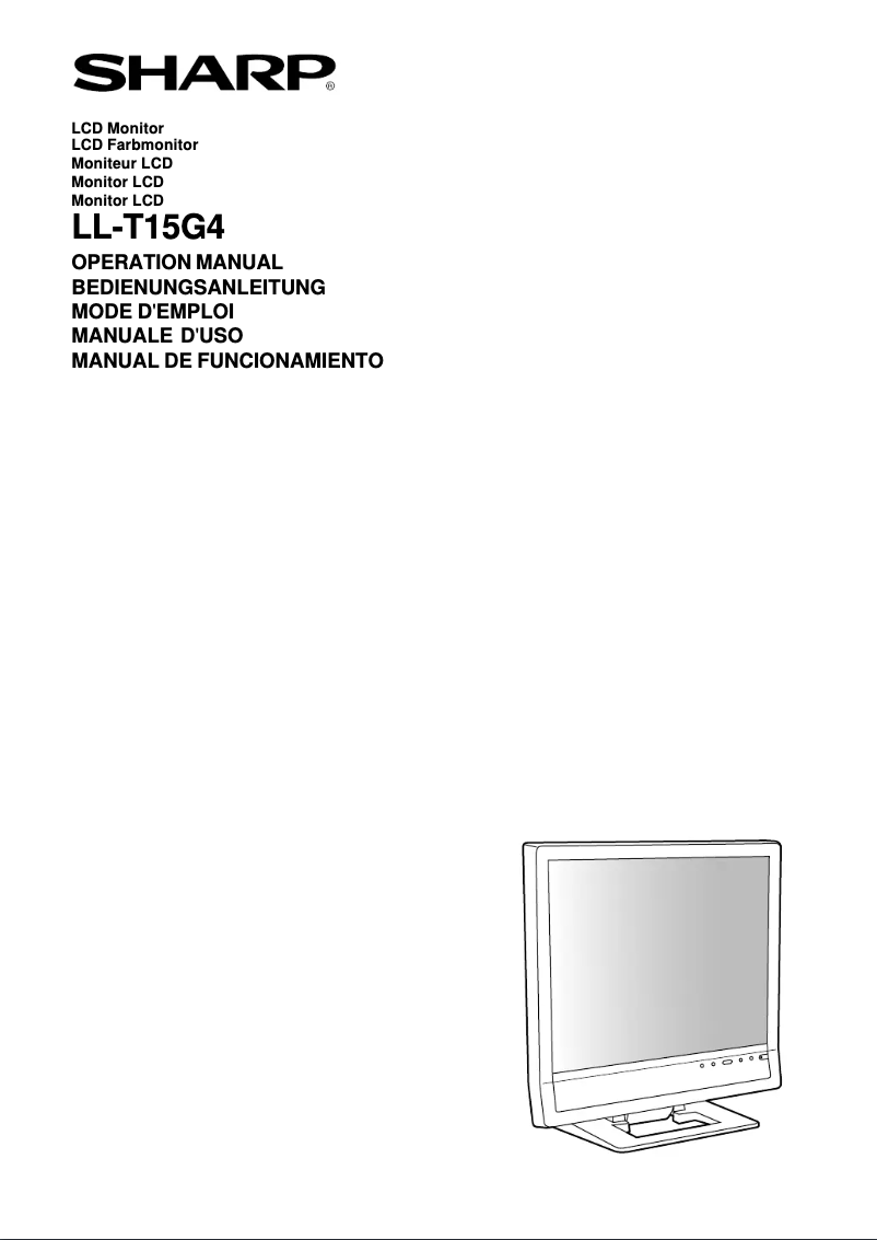Page n°1 - Manuel utilisateur Sharp LL-T15G4