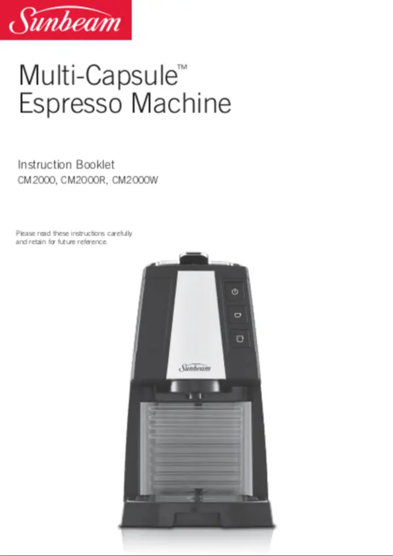 Página 1 del manual Manual de usuario Sunbeam Multi-Capsule CM2000
