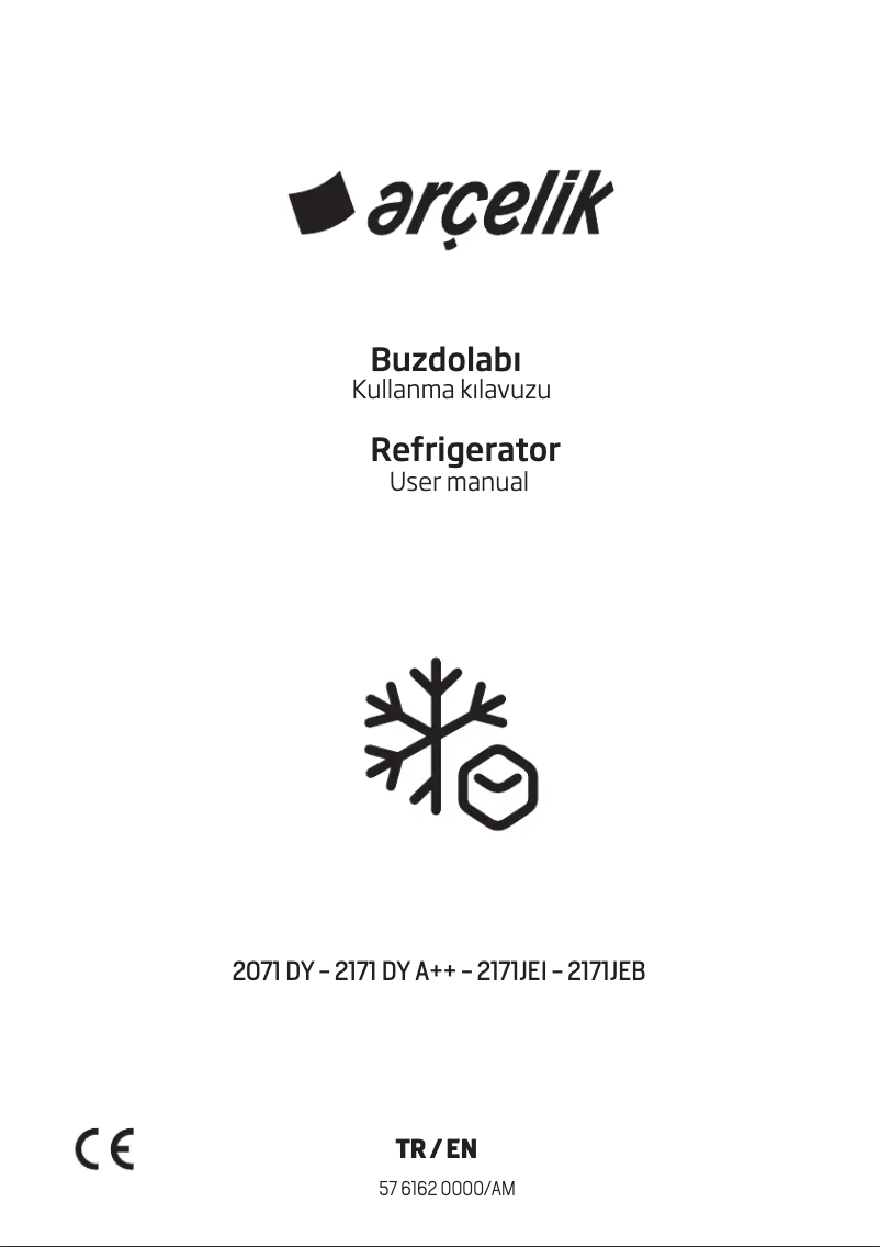 Page n°1 - Manuel utilisateur Arçelik 2171 JEB