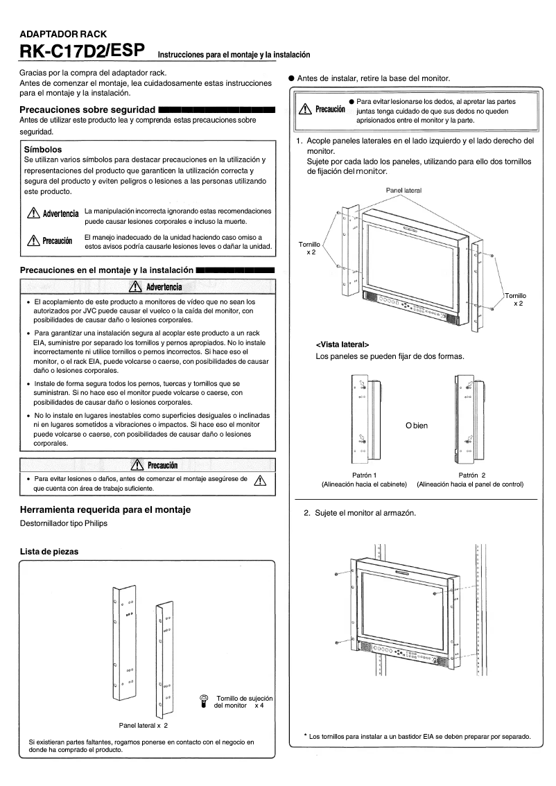 Page 1 de la notice Manuel utilisateur JVC RK-DTN21/ESP