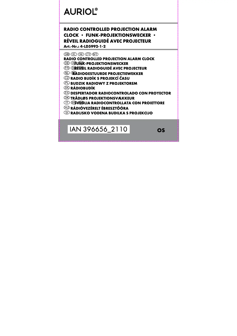 Page 1 de la notice Manuel utilisateur Auriol IAN 396656