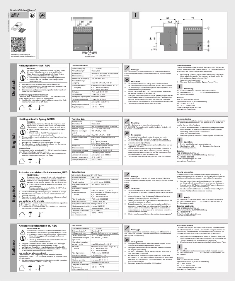 Page n°1 - Manuel utilisateur Busch-Jaeger 2CKA006220A0025