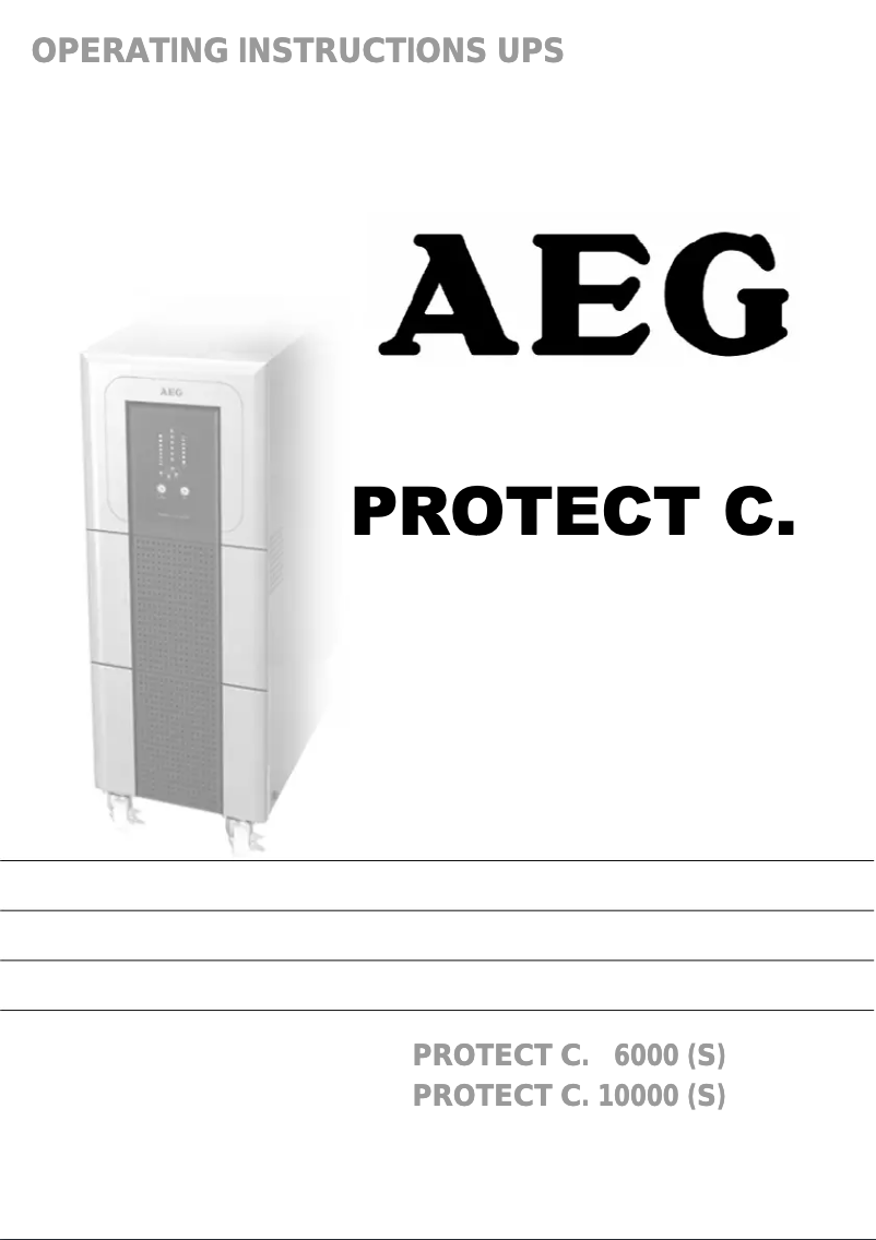 Página 1 del manual Manual de usuario AEG Protect C.6000 S