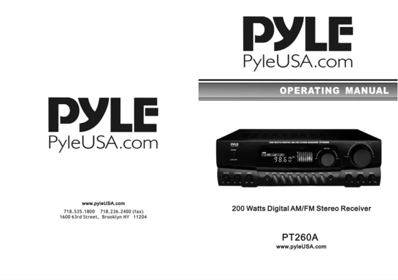 Page n°1 - Manuel utilisateur Pyle PT260A.5