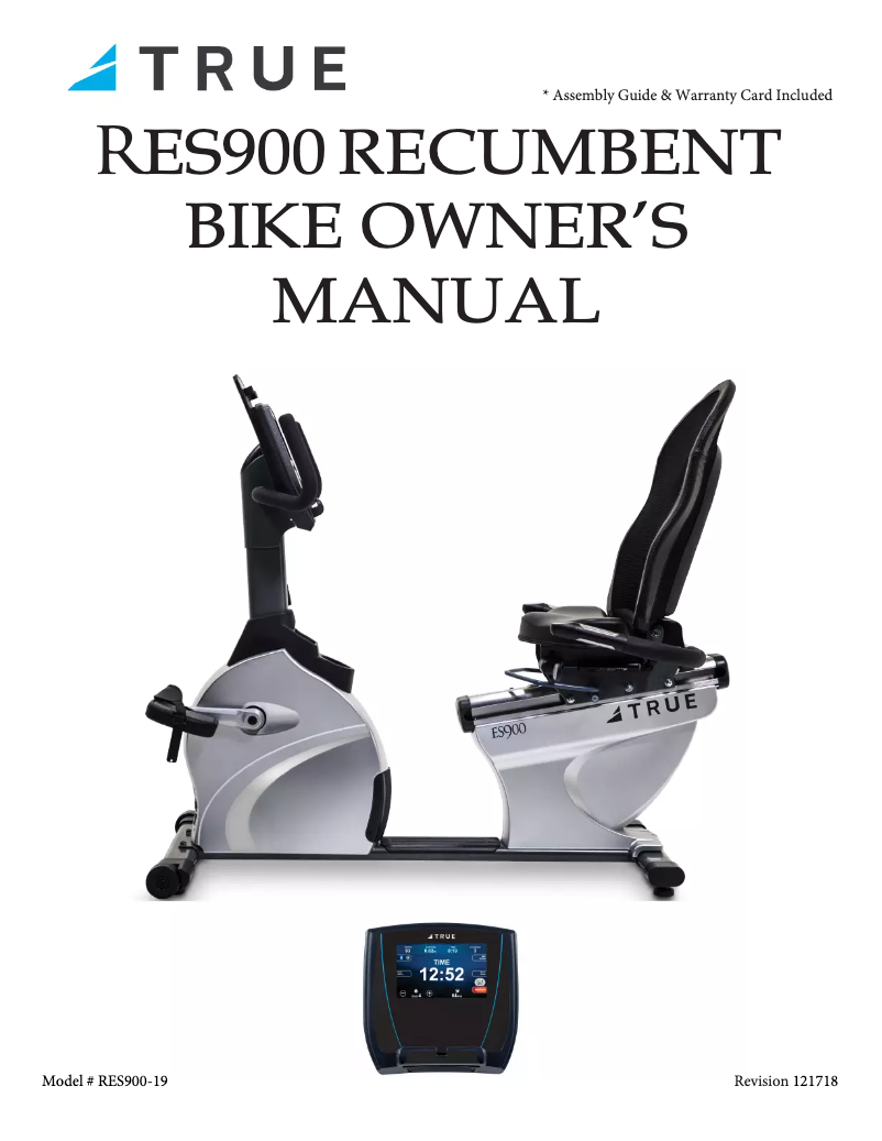 Image de la première page du manuel de l'appareil Fitness ES900