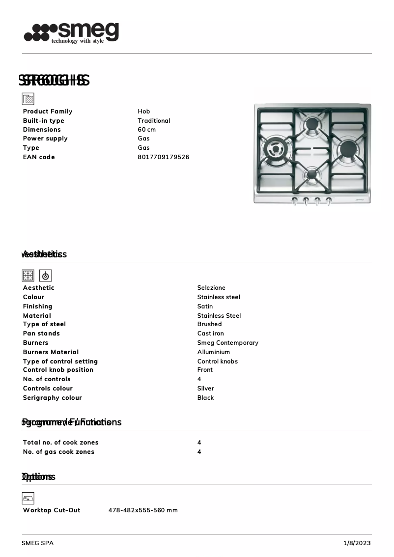 Image de la première page du manuel de l'appareil SR60GHS