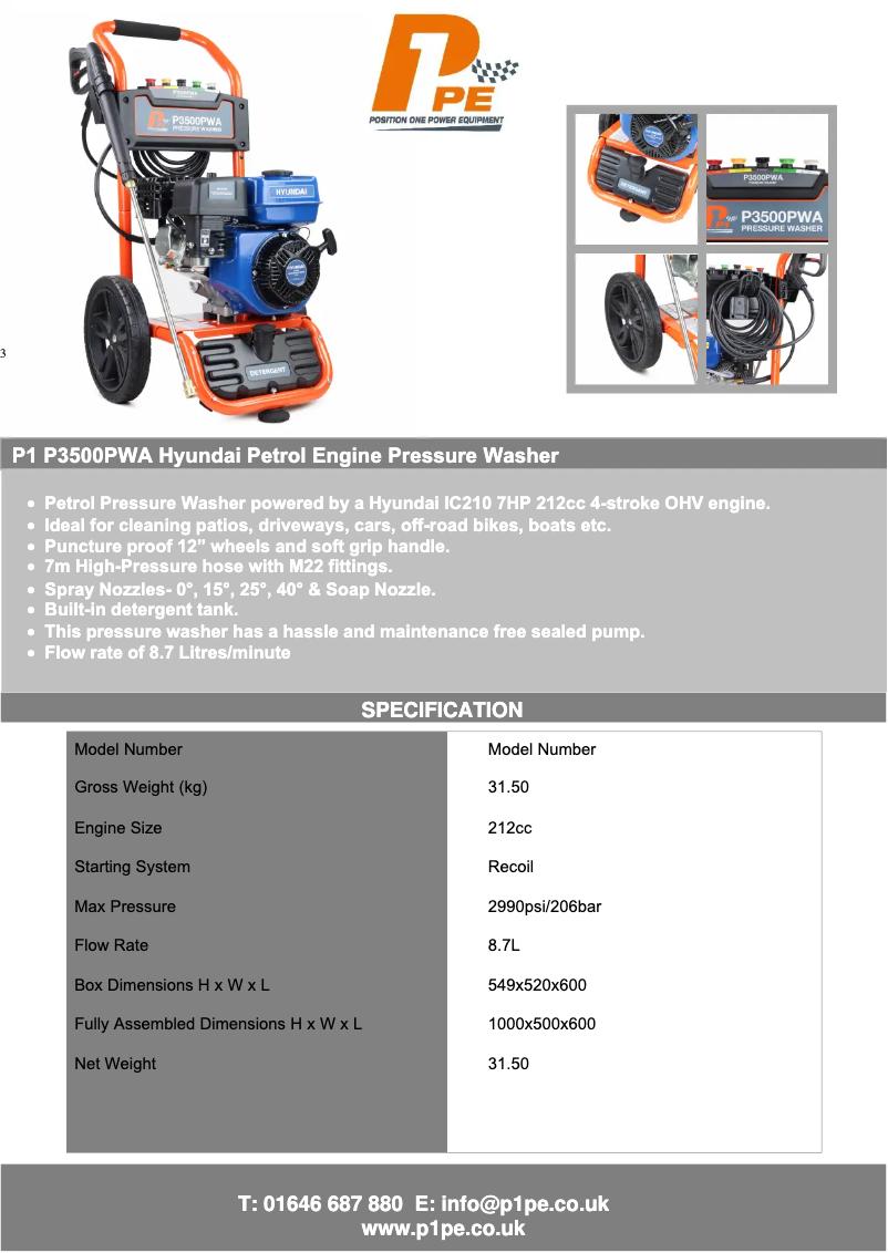 Página 1 del manual Manual de usuario Hyundai P3500PWA