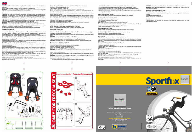 Página 1 del manual Manual de usuario Bellelli Sportfix