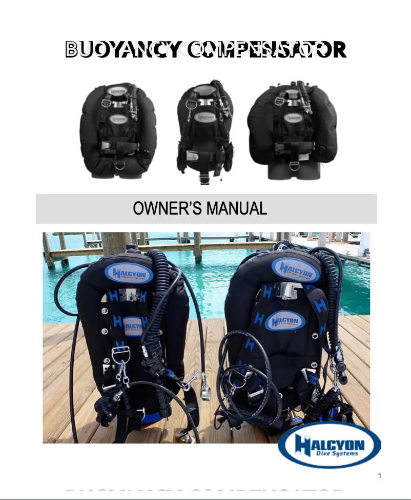 Page n°1 - Manuel utilisateur Halcyon BC 2009