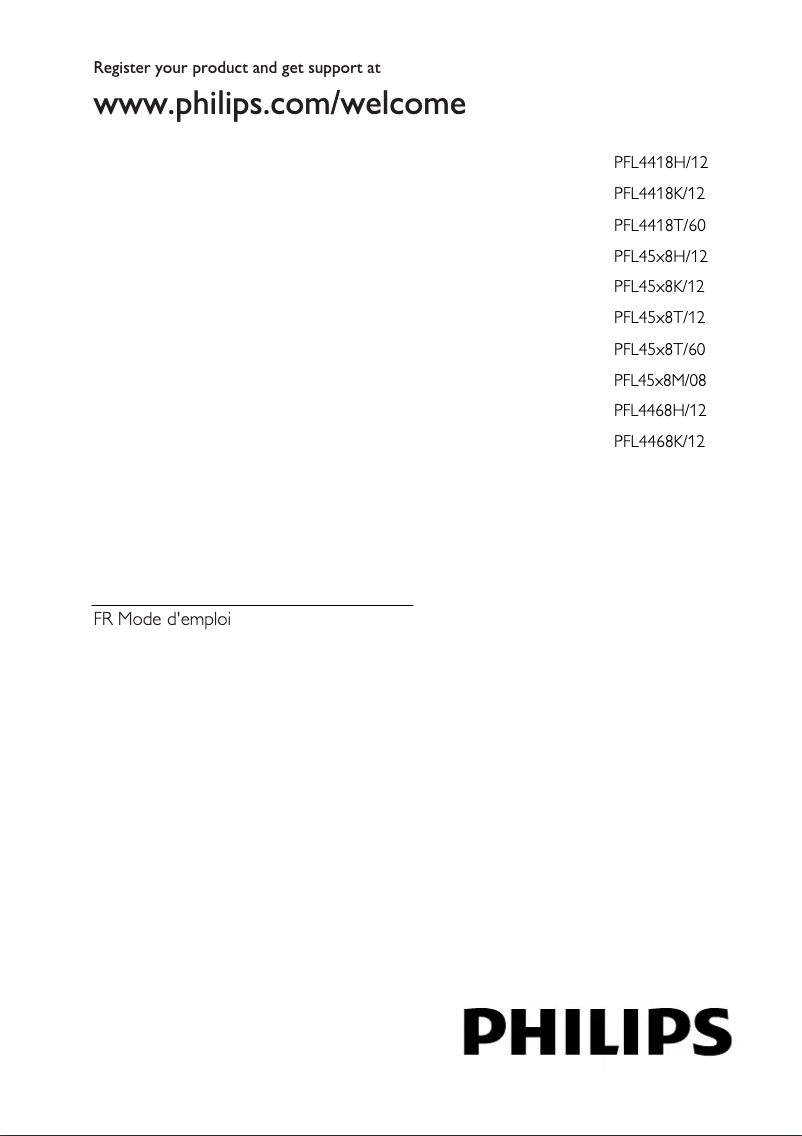 Page n°1 - Manuel utilisateur Philips 4000 series 46PFL4468H