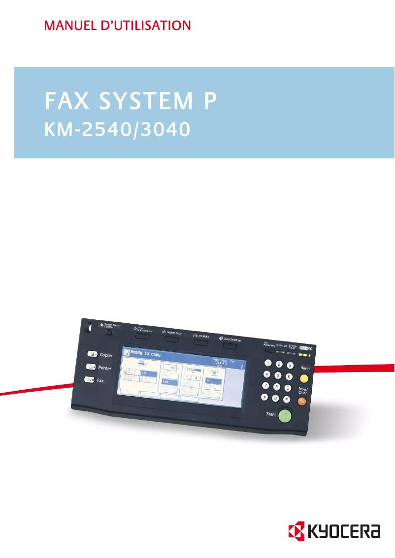 Page 1 de la notice Manuel utilisateur Kyocera KM-3040