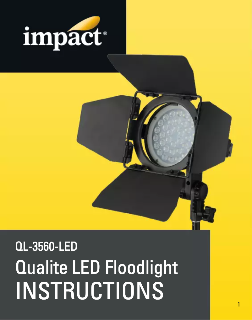 Page 1 de la notice Manuel utilisateur Impact Qualite QL-3560-LED