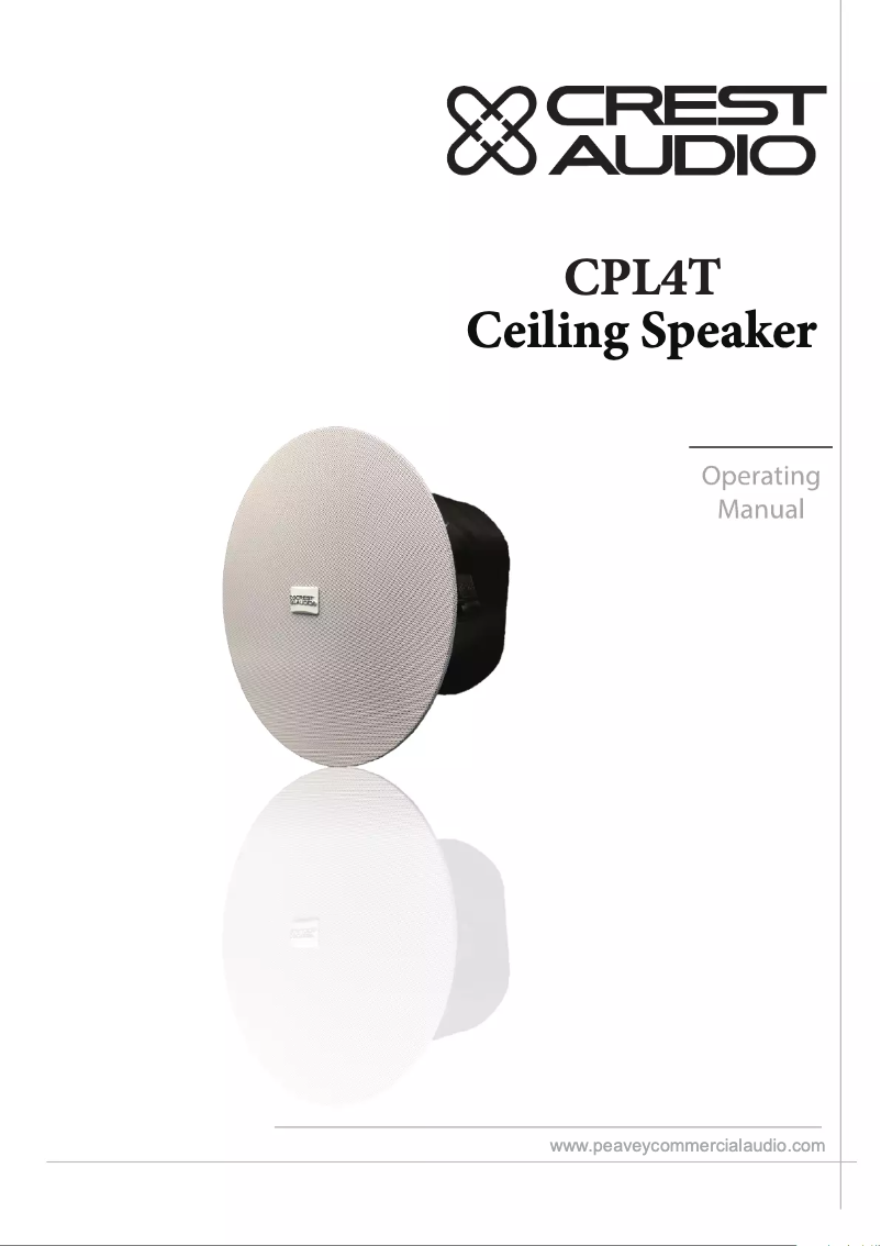 Page n°1 - Manuel utilisateur Crest Audio CPL 4T
