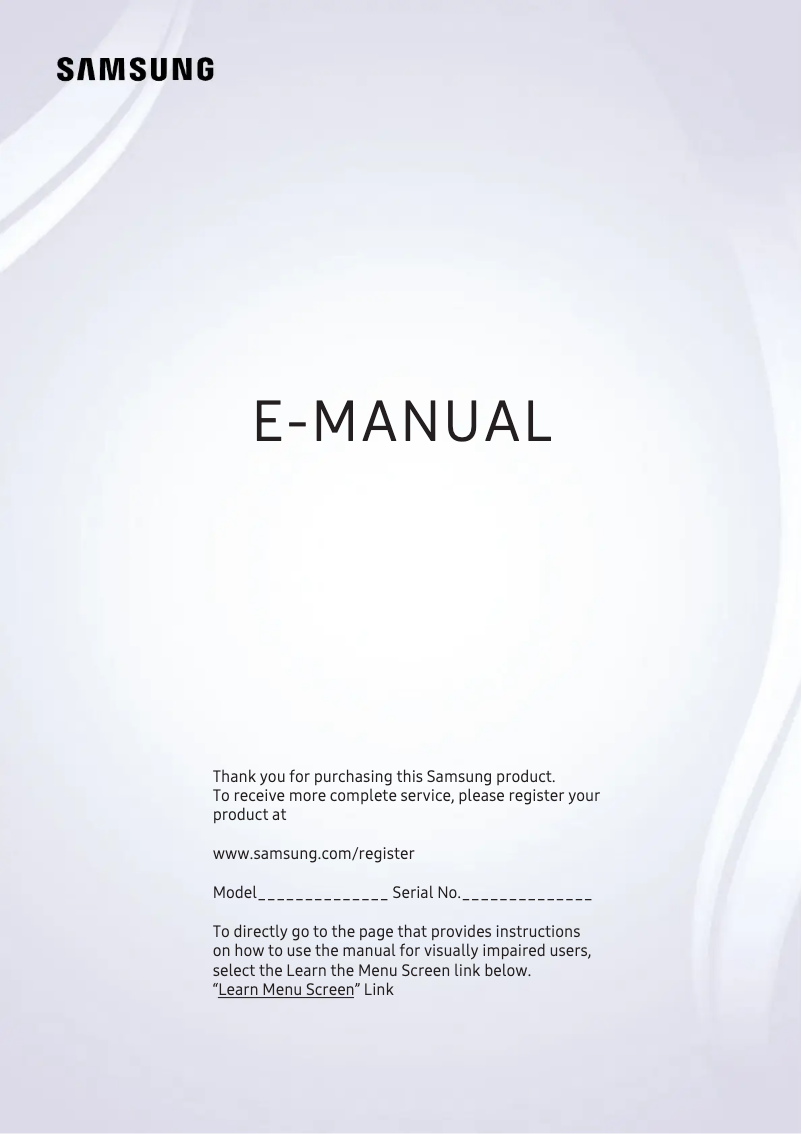 Page n°1 - Manuel utilisateur Samsung MU9000