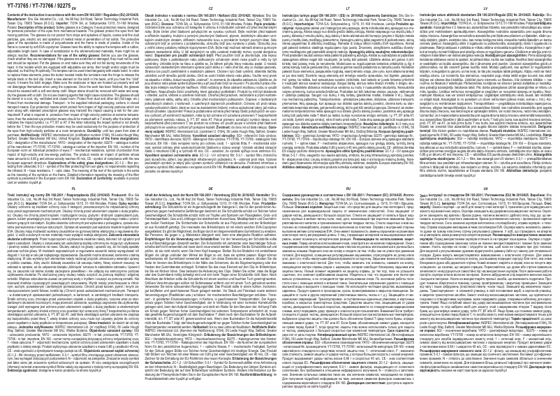 Page 1 de la notice Manuel utilisateur Yato YT-73766