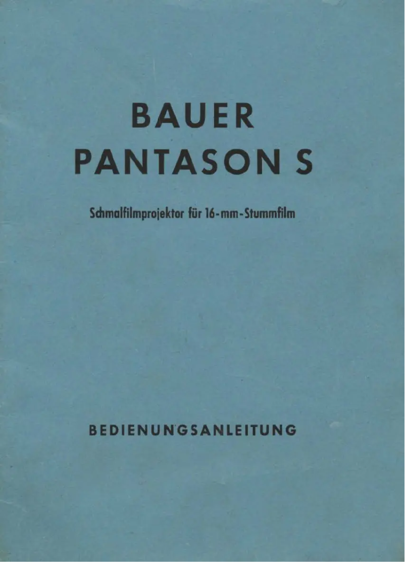 Page 1 de la notice Manuel utilisateur Bauer Pantason S