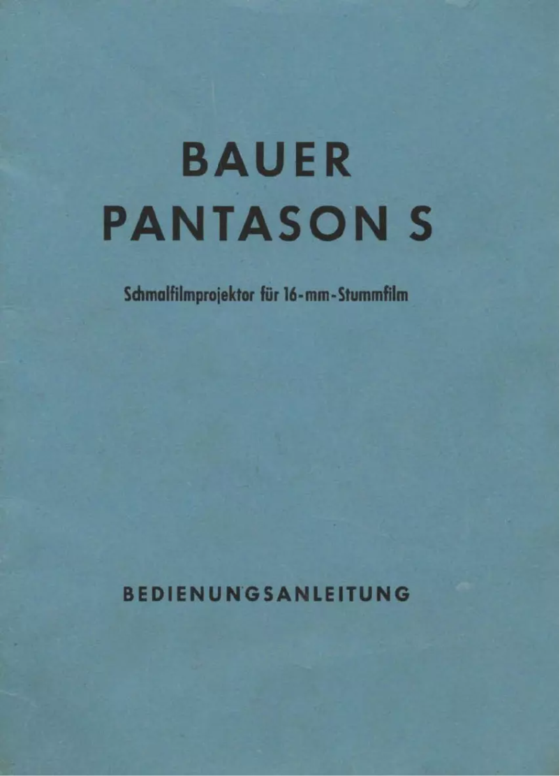 Page n°1 - Manuel utilisateur Bauer Pantason S