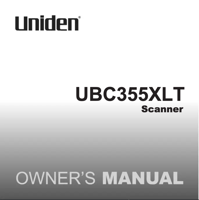 Página 1 del manual Manual de usuario Uniden UBC355XLT