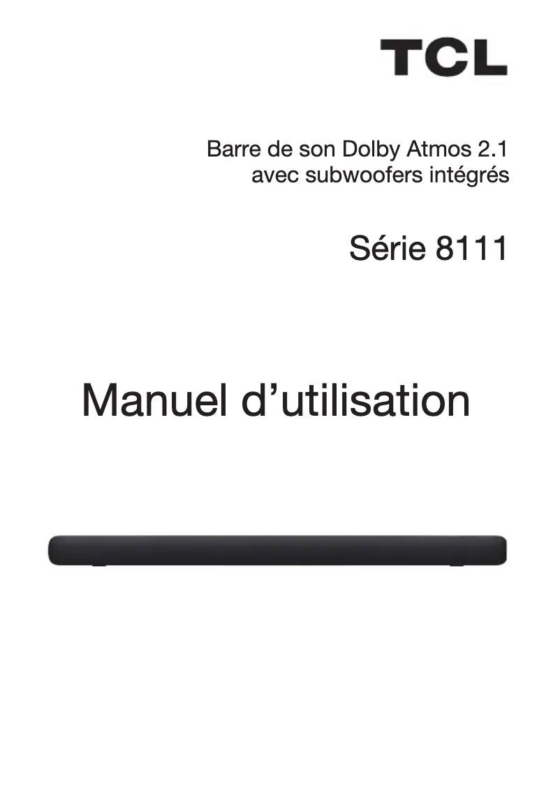 Page 1 de la notice Manuel utilisateur TCL Alto 8i TS8111