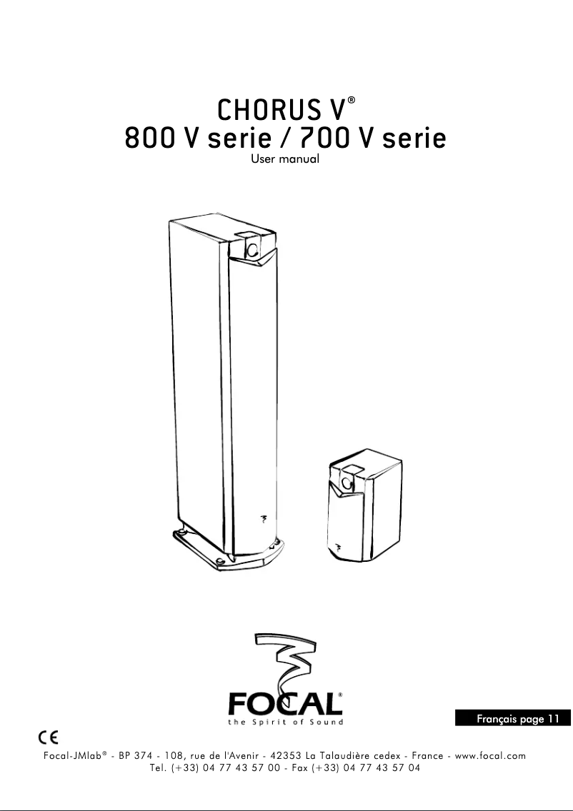 Image de la première page du manuel de l'appareil Chorus CC 700 V