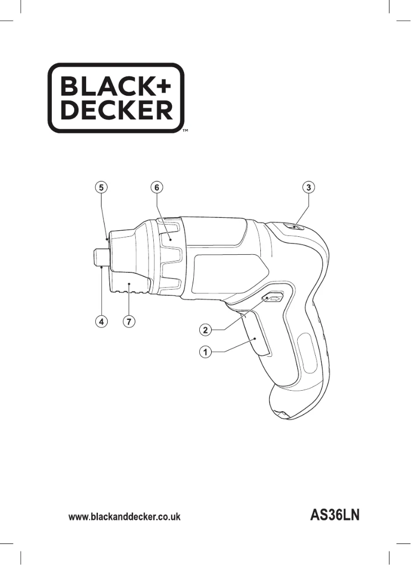 Page 1 de la notice Manuel utilisateur Black & Decker AS36LN