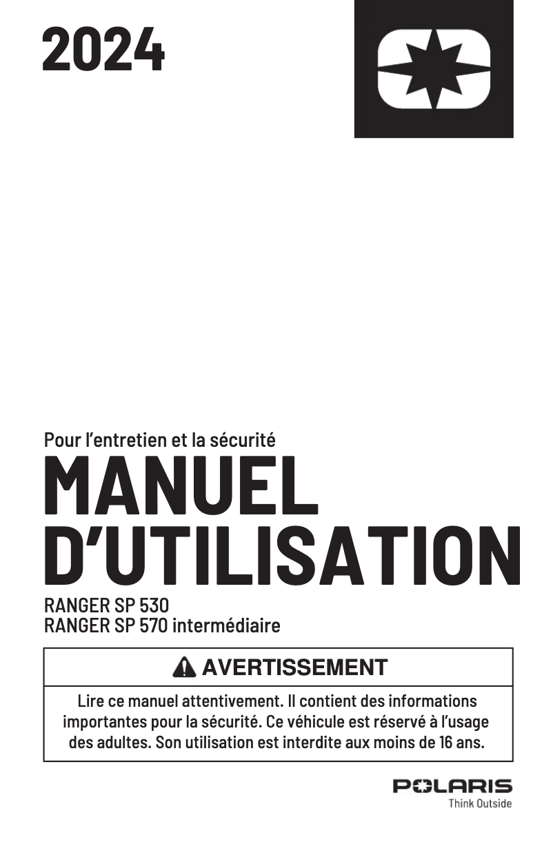 Imagen de la primera página del manual del dispositivo RANGER SP 570 (2024)