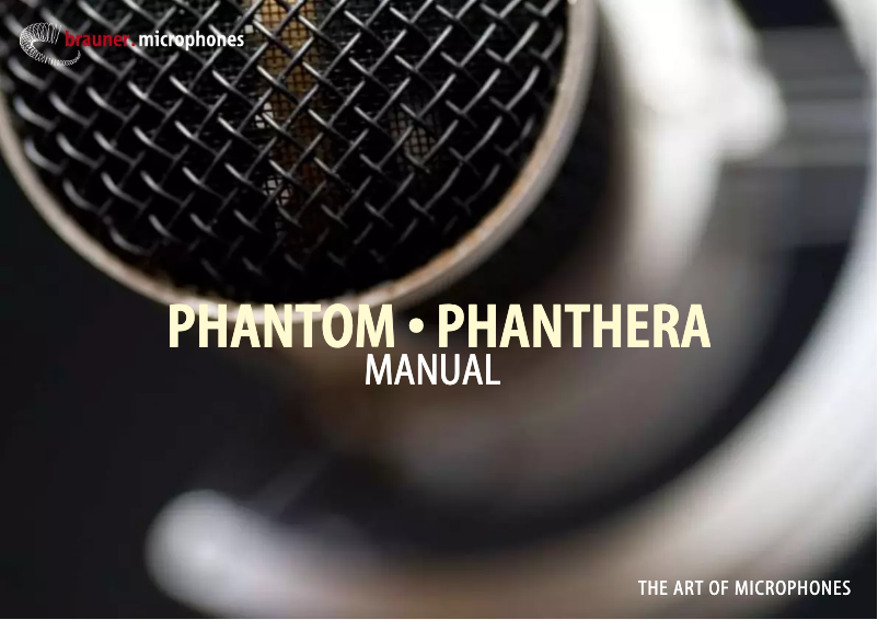 Page n°1 - Manuel utilisateur Brauner Phanthera V