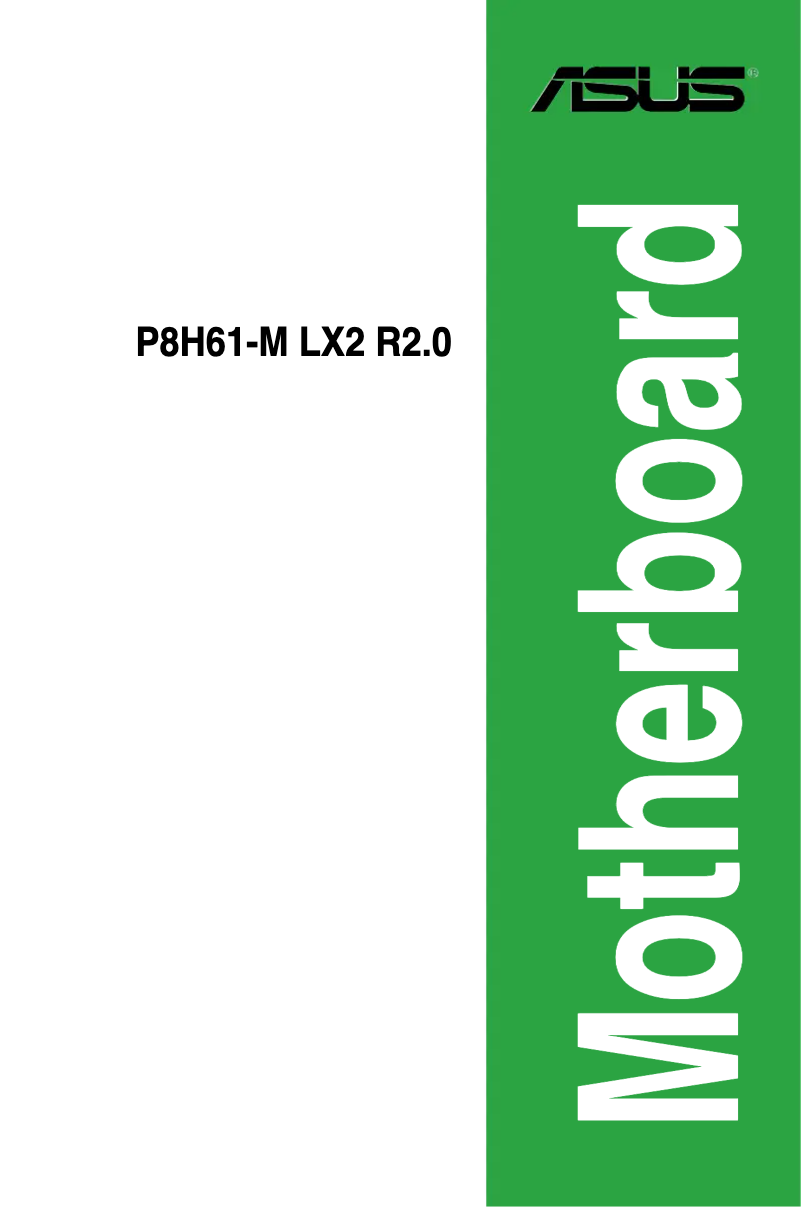 Image de la première page du manuel de l'appareil P8H61-M LX2 R2.0