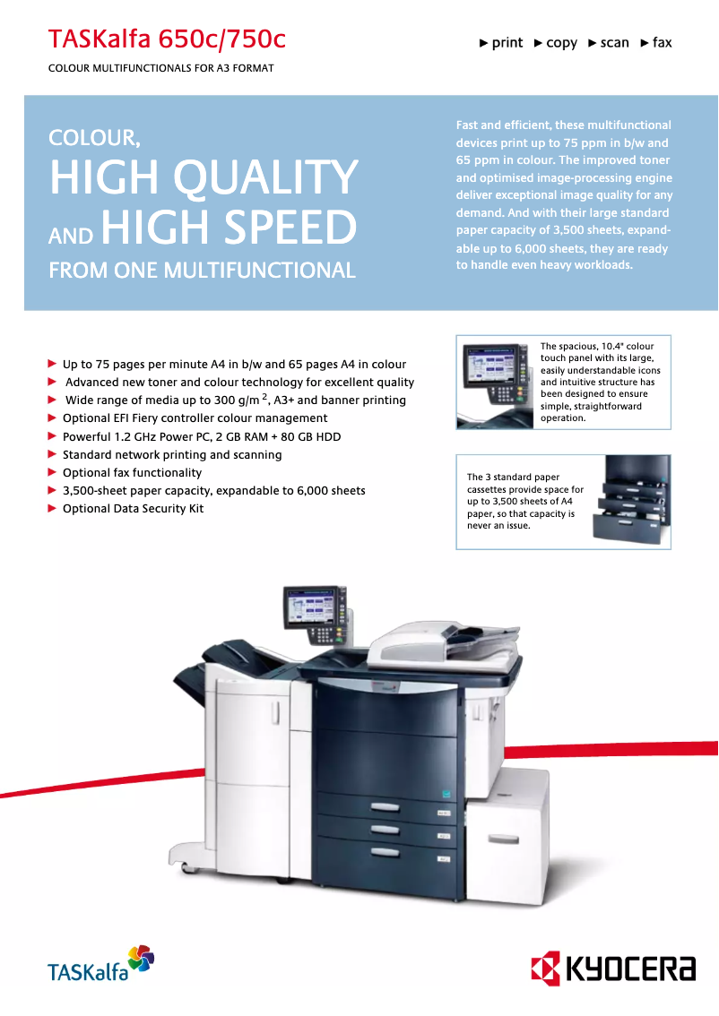 Image de la première page du manuel de l'appareil TASKalfa 650c