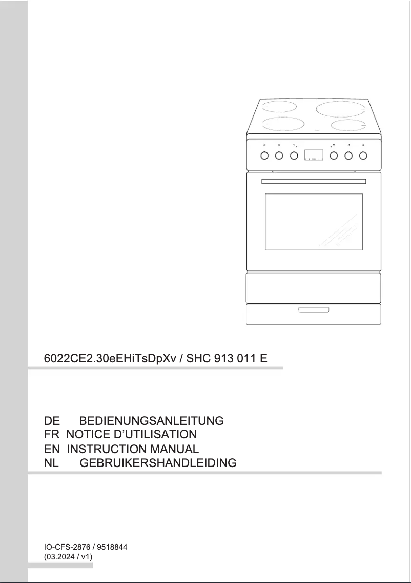 Page 1 de la notice Manuel utilisateur Amica SHC 913 011 E