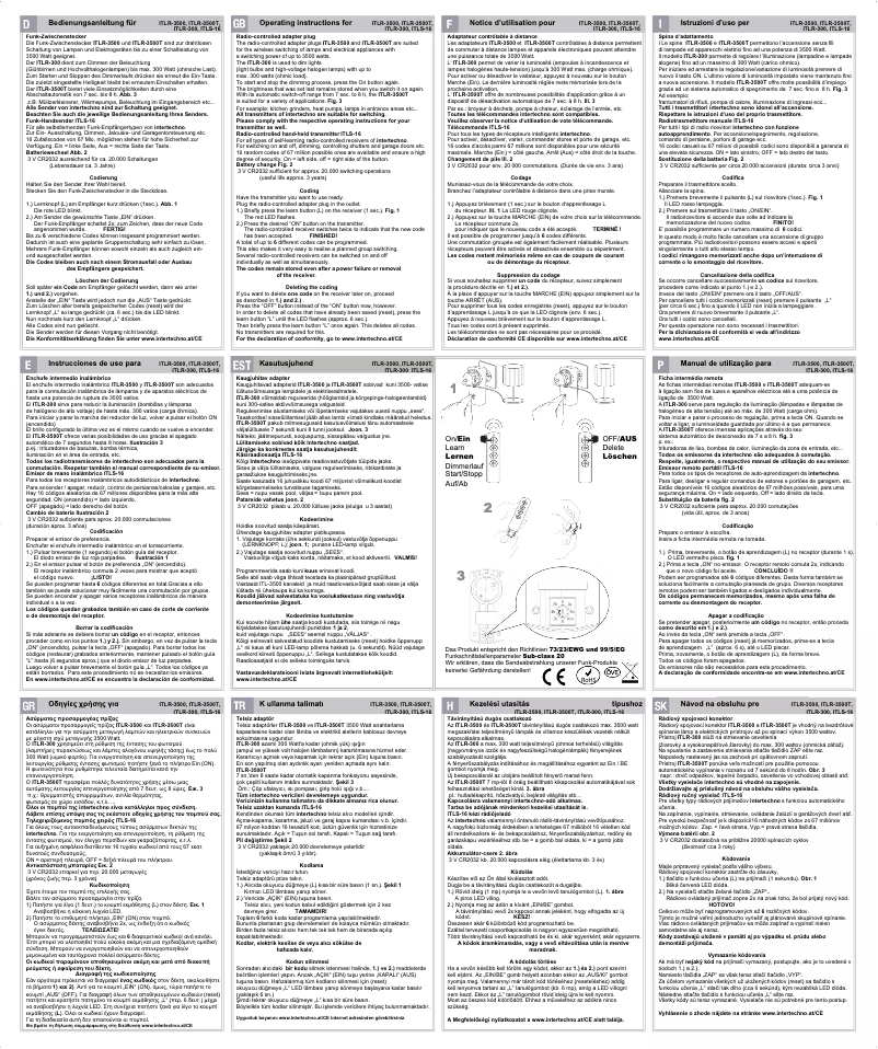 Page n°1 - Manuel utilisateur Intertechno IT-3500L