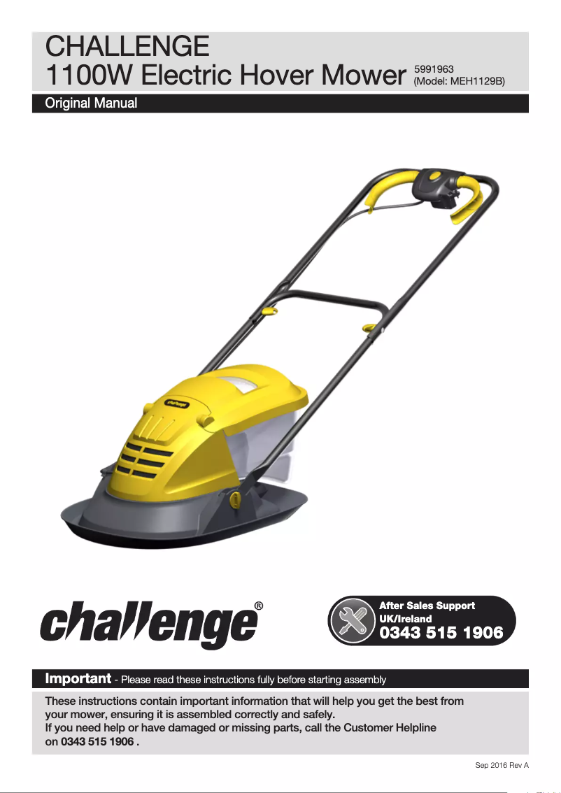 Image de la première page du manuel de l'appareil MEH1129B