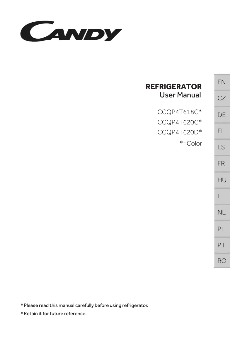 Image de la première page du manuel de l'appareil CCQP4T620DX