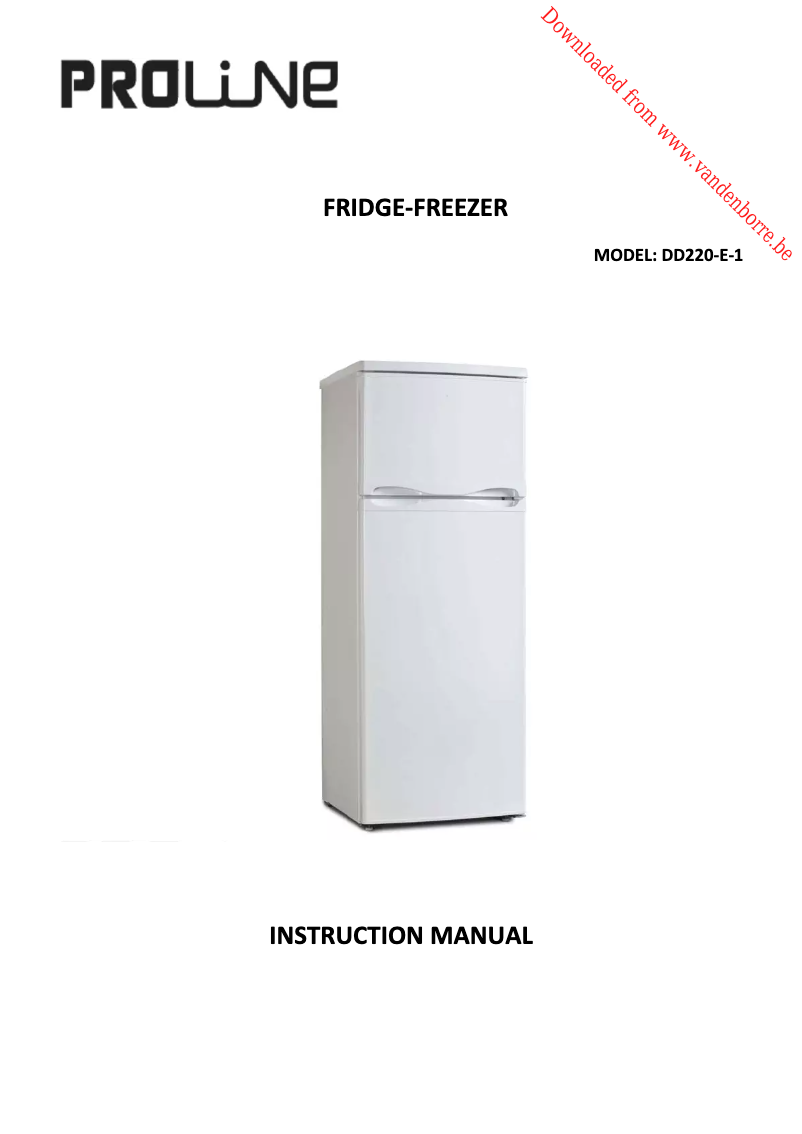 Page n°1 - Manuel utilisateur Proline DD220E-1