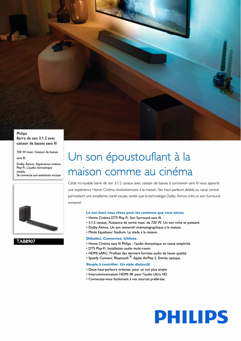 Image de la première page du manuel de l'appareil TAB8907